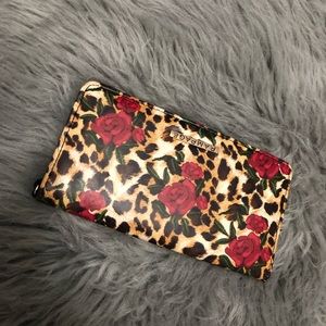 Rampage Cheetah Print Rose Wristlet